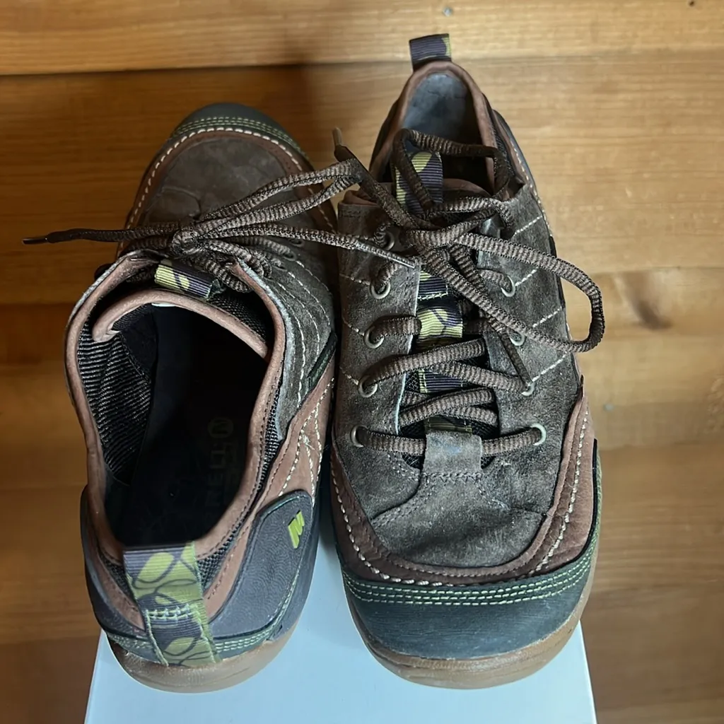 Merrell Qform comfort suede leather mimosa lace cocoa tie shoe hiking outdoor - Image 2