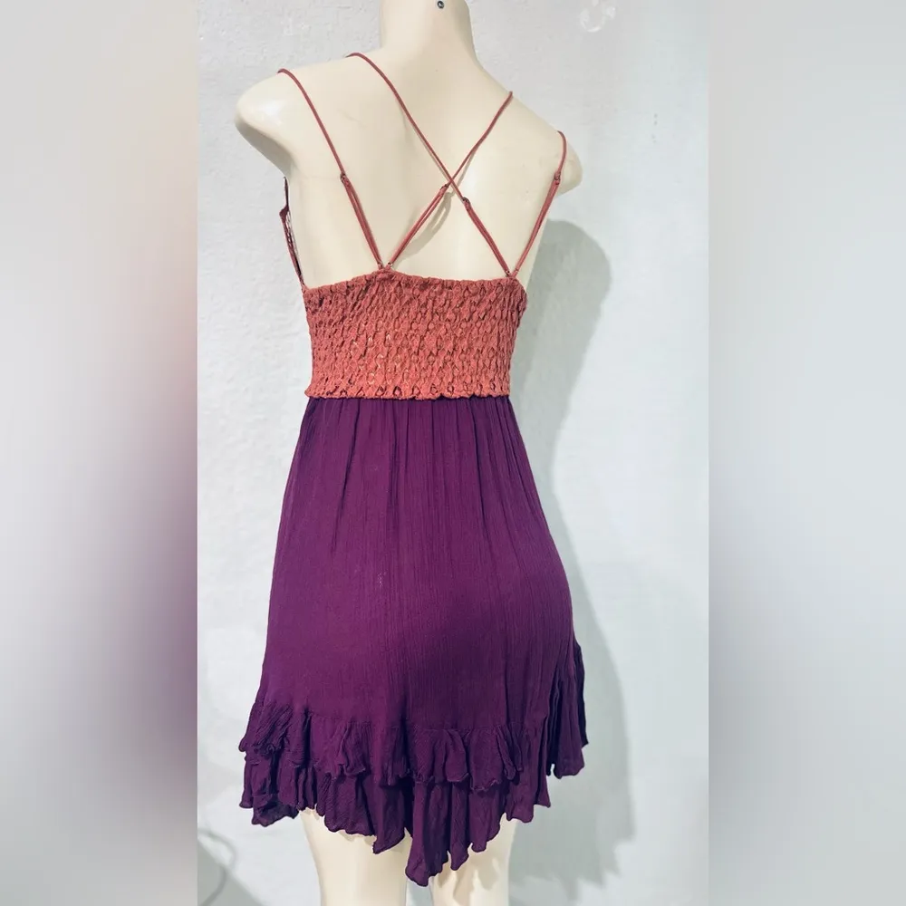 Free People Adella dress copper combo size Small this dress is like new - Image 12