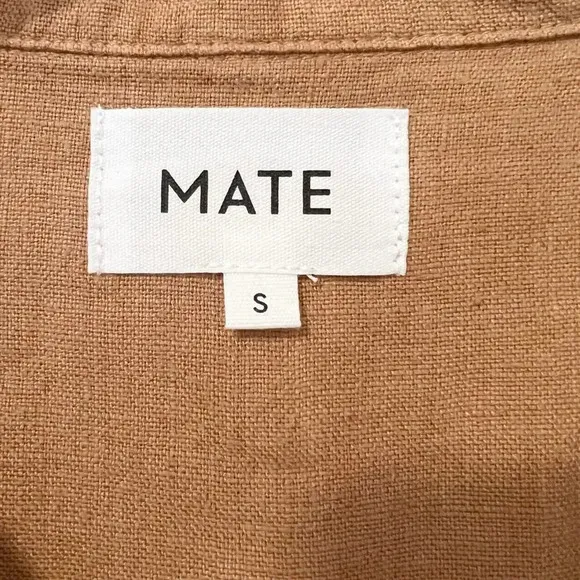 NWT MATE Linen Short Sleeve Jumpsuit in Sedona size‎ Small - Image 5