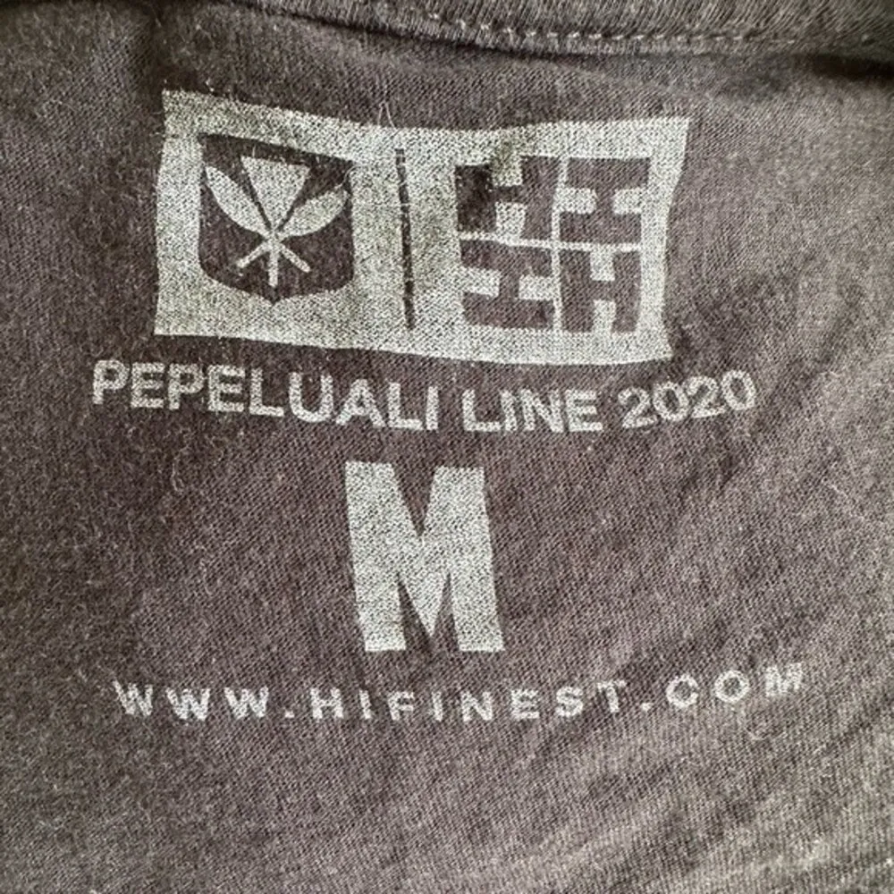 Hawaii's Finest Pepeluali Line 2020 Signature Logo Graphic Hawaiian T Shirt M Black Size M - Image 4
