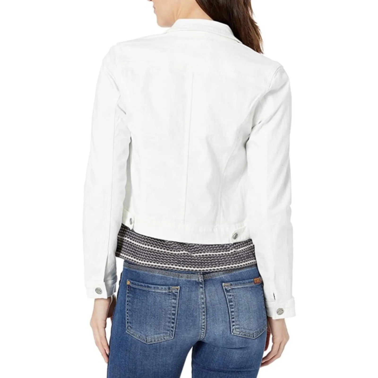 William Rast Lenna White Denim Trucker Jacket JR XL NWT Justin Timberlake Collab - Image 2