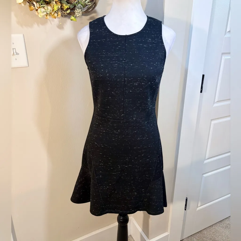 Sea New York Speckled Pointe’ Knit Flounce Hem Dress Sz 4💛 Black - Image 2