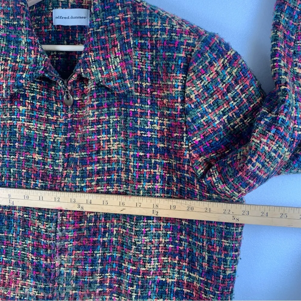 Alfred Dunner Multicolor Tweed Jacket Size 16 - Image 13
