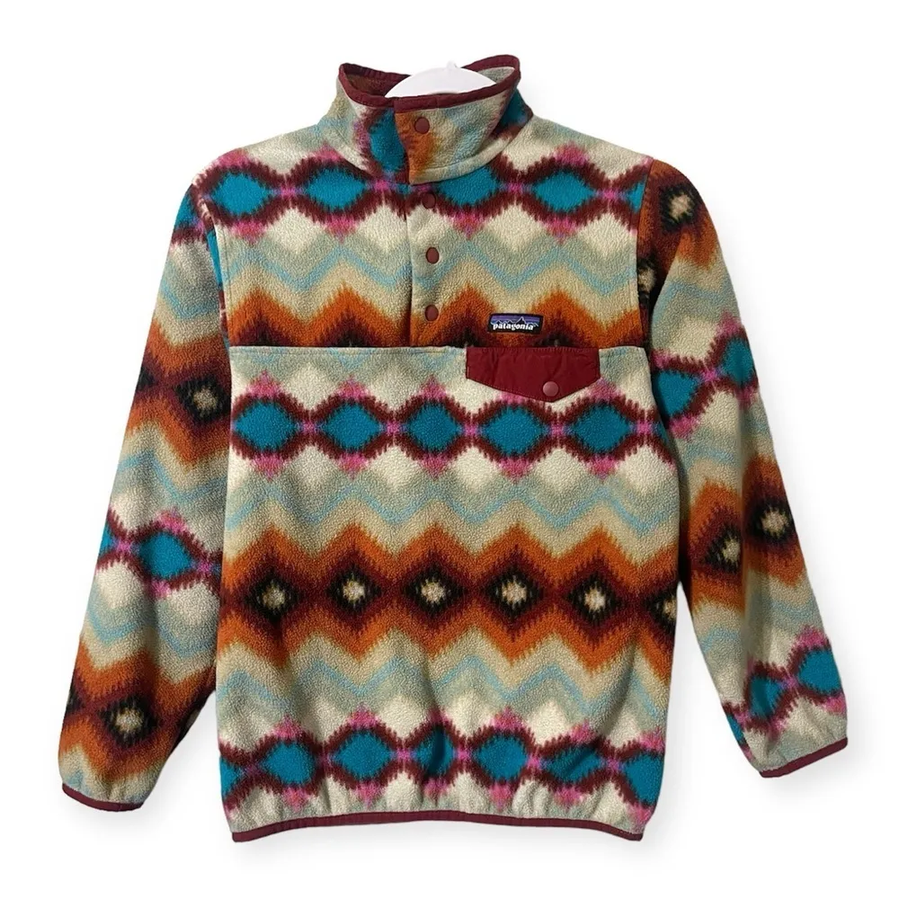 Patagonia  Synchilla Snap-T Fleece Pullover Jacket Timber Twist Aztec Size XS - Image 4
