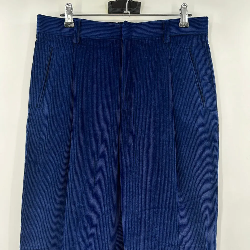 Woolrich Corduroy Pant Casual Trousers Navy Blue Size 30 Women's - Image 4