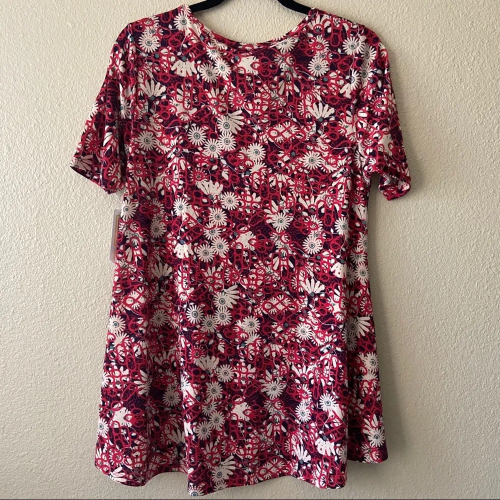 LuLaRoe perfect t tunic floral red sz S - Image 8