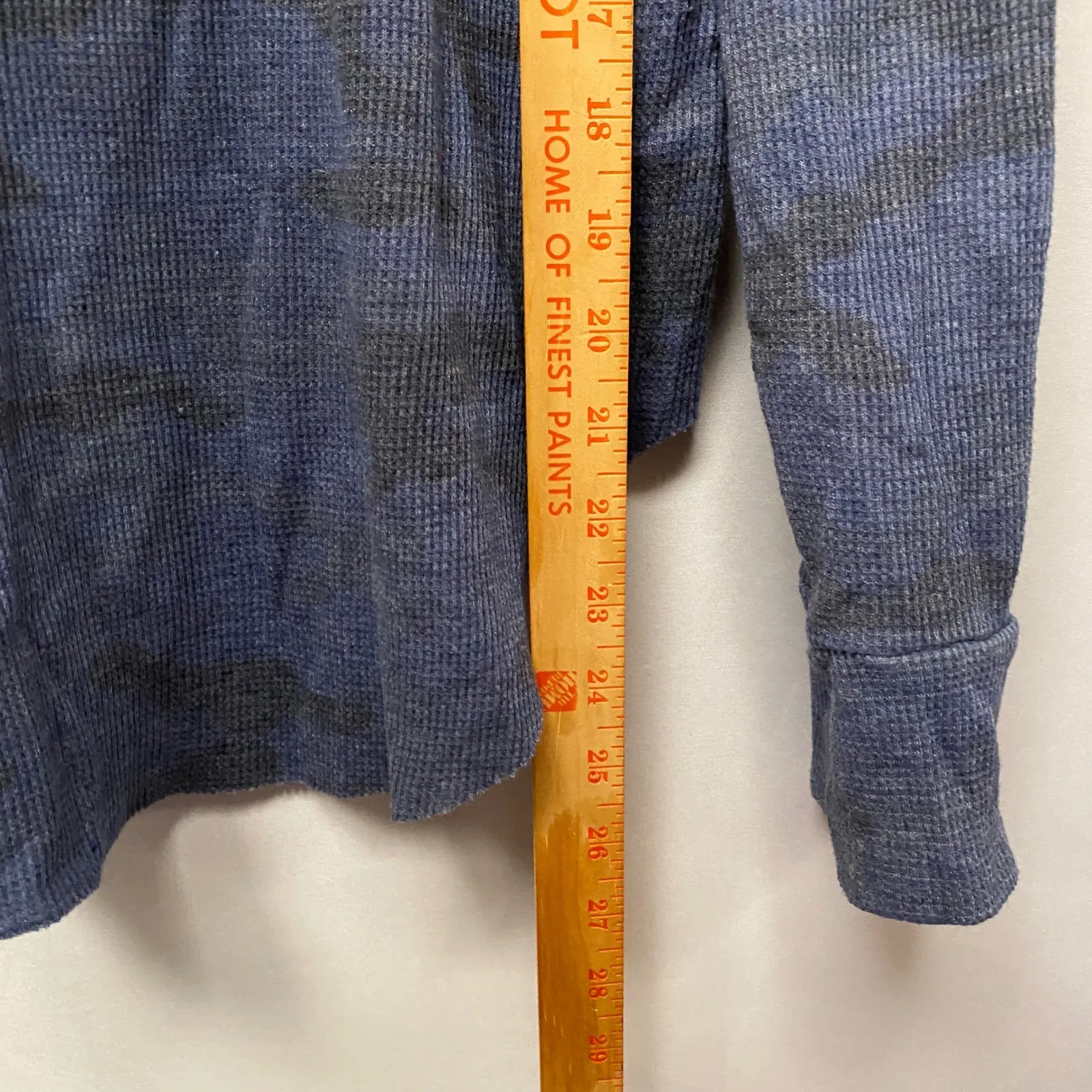 Michael Stars Camo Print Cowl Neck Thermal Pullover Top Women's Sz L Granola - Image 8