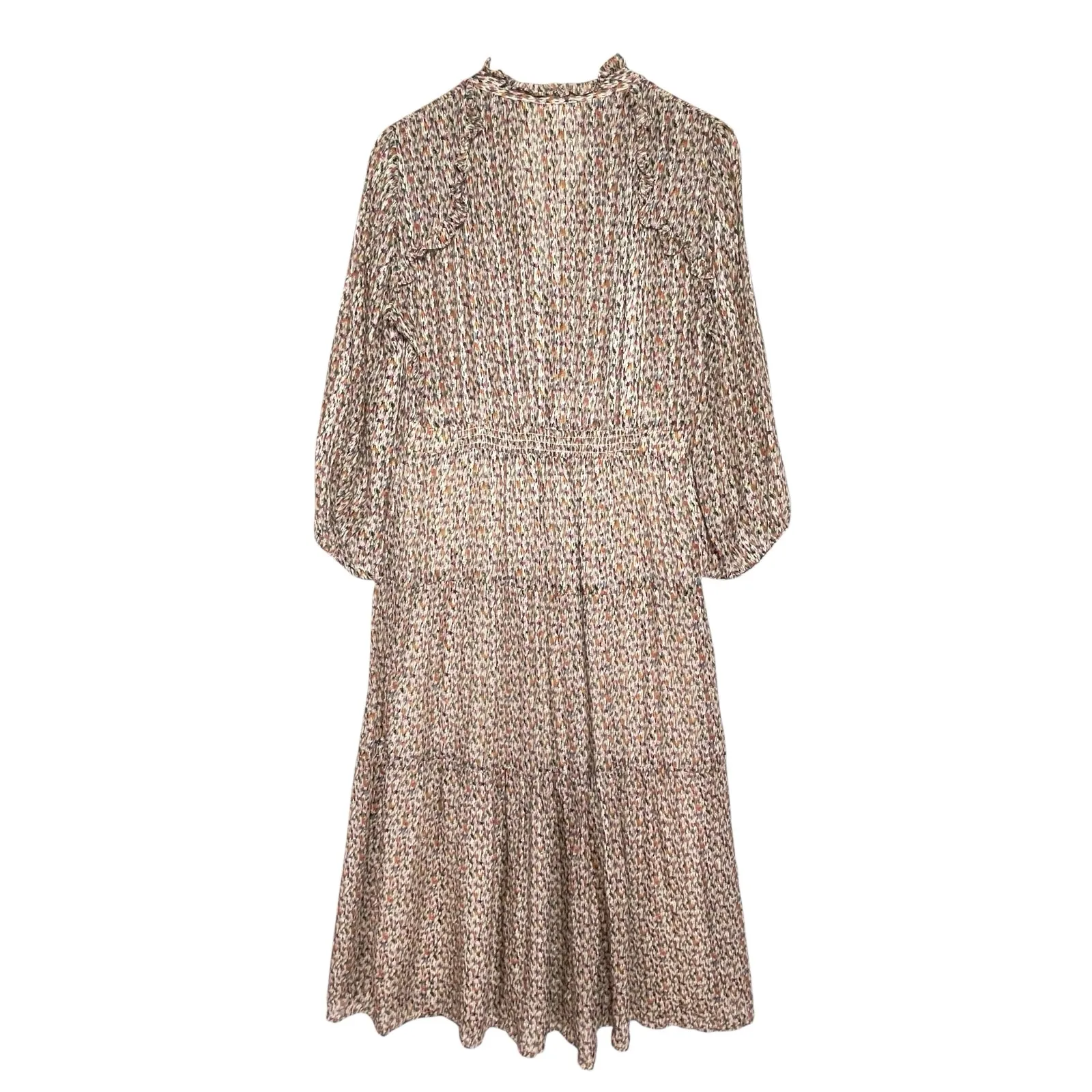 BA&SH Women’s Dean Silk Blend Multi Color Metallic Shirt Midi Dress - Image 4