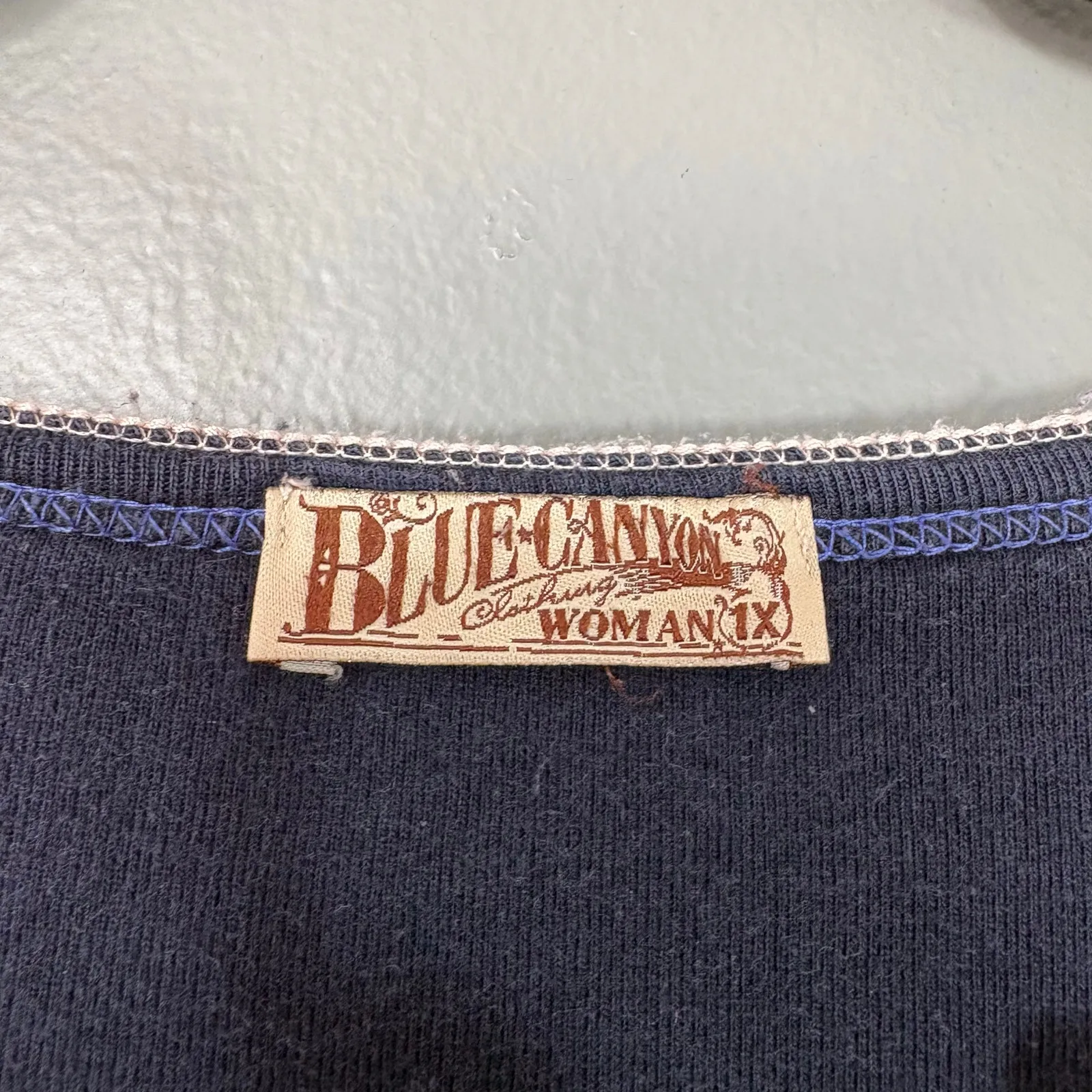 Blue Canyon Vintage 90's Y2K Blue Grunge Boho Top - Image 5