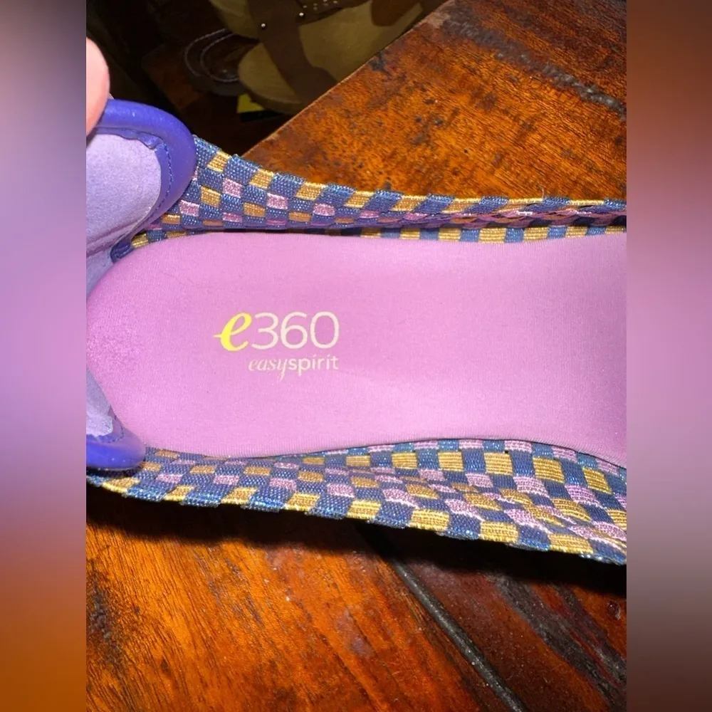 ECU EASY SPIRIT e360 ESGIBBY WOMEN 9.5 BALLET FLATS PURPLE MULTICOLOR - Image 5