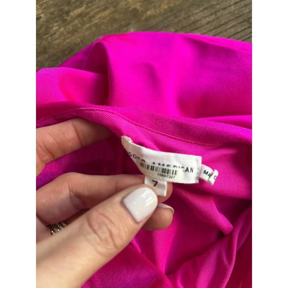 Good American Compression Shine Tube Dress Fuchsia Pink001 Womens Size 7 4XL - Image 7