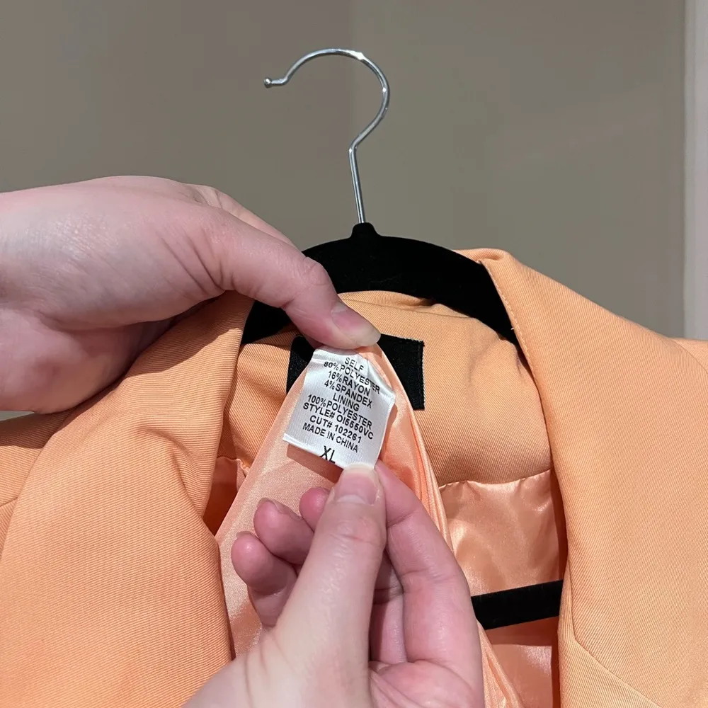 VICI Orange Confidence Double Breasted Linen Blazer - Image 6