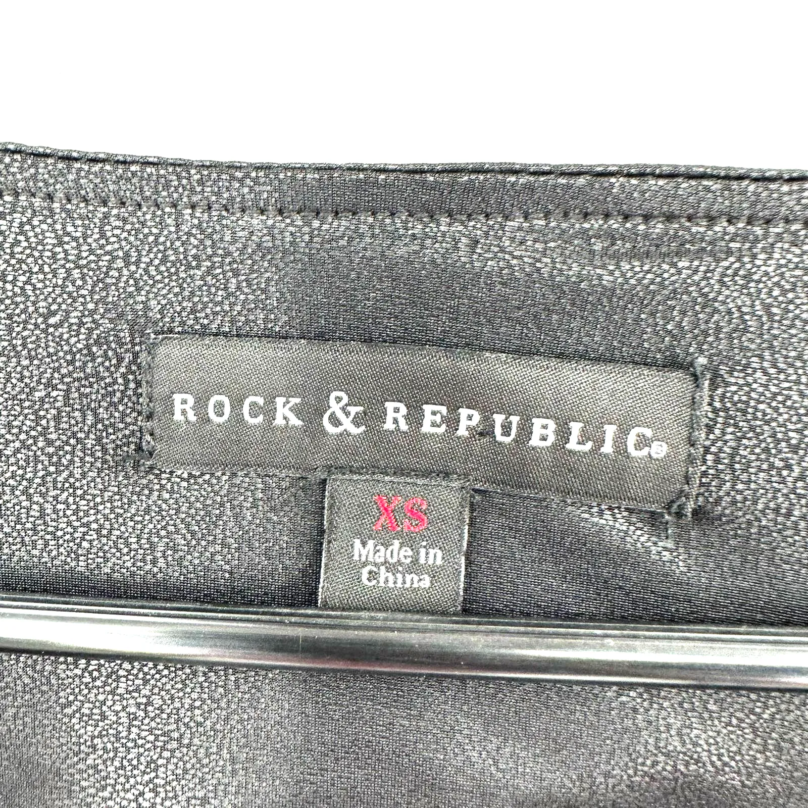 Rock & Republic size XS long sleeve blouse top shirt red burgundy semi‎ sheer - Image 3