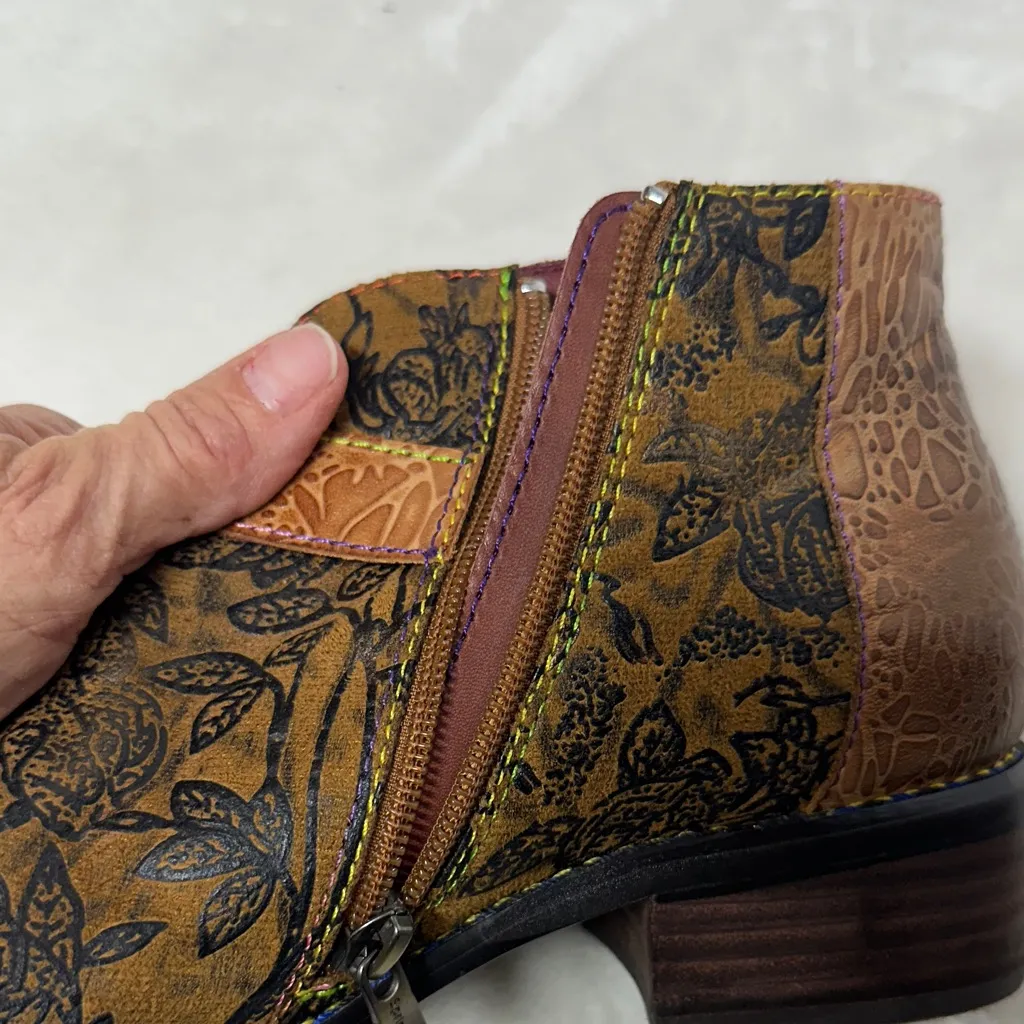 Spring Step L'Artiste Georgiana  Multicolor Leather Ankle Boots - Image 14