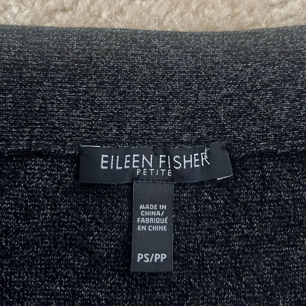 Eileen Fisher Petite Tencel Merino Wool Dark Grey Pencil Skirt Size Small - Image 4