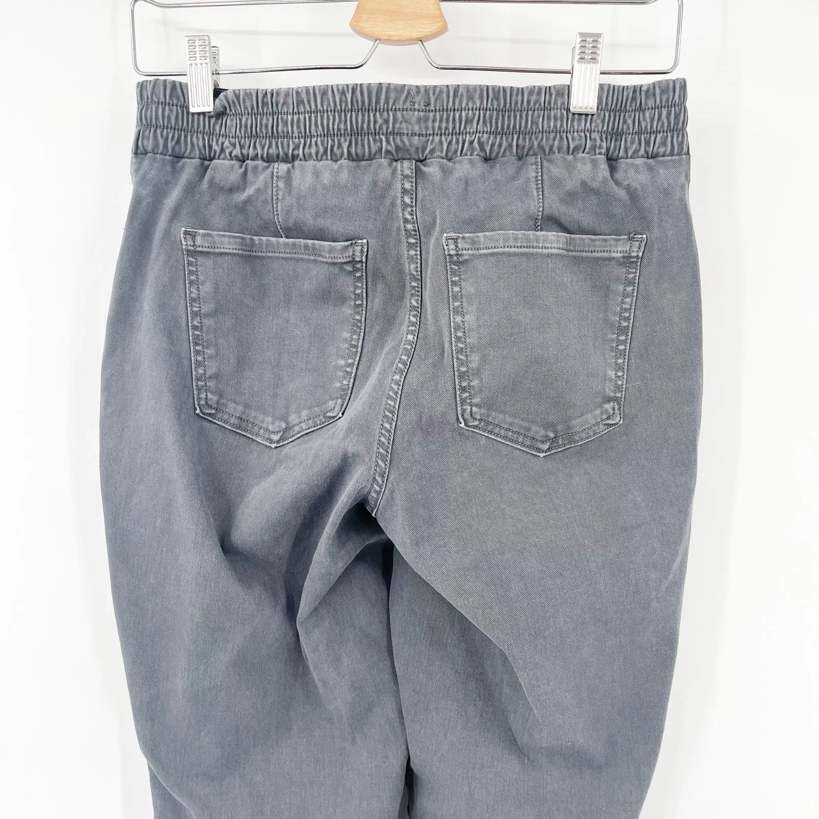 Spanx Womens Gorpcore Ankle Zip Stretch Twill Cargo Jogger Pants Size M Gray‎ - Image 12