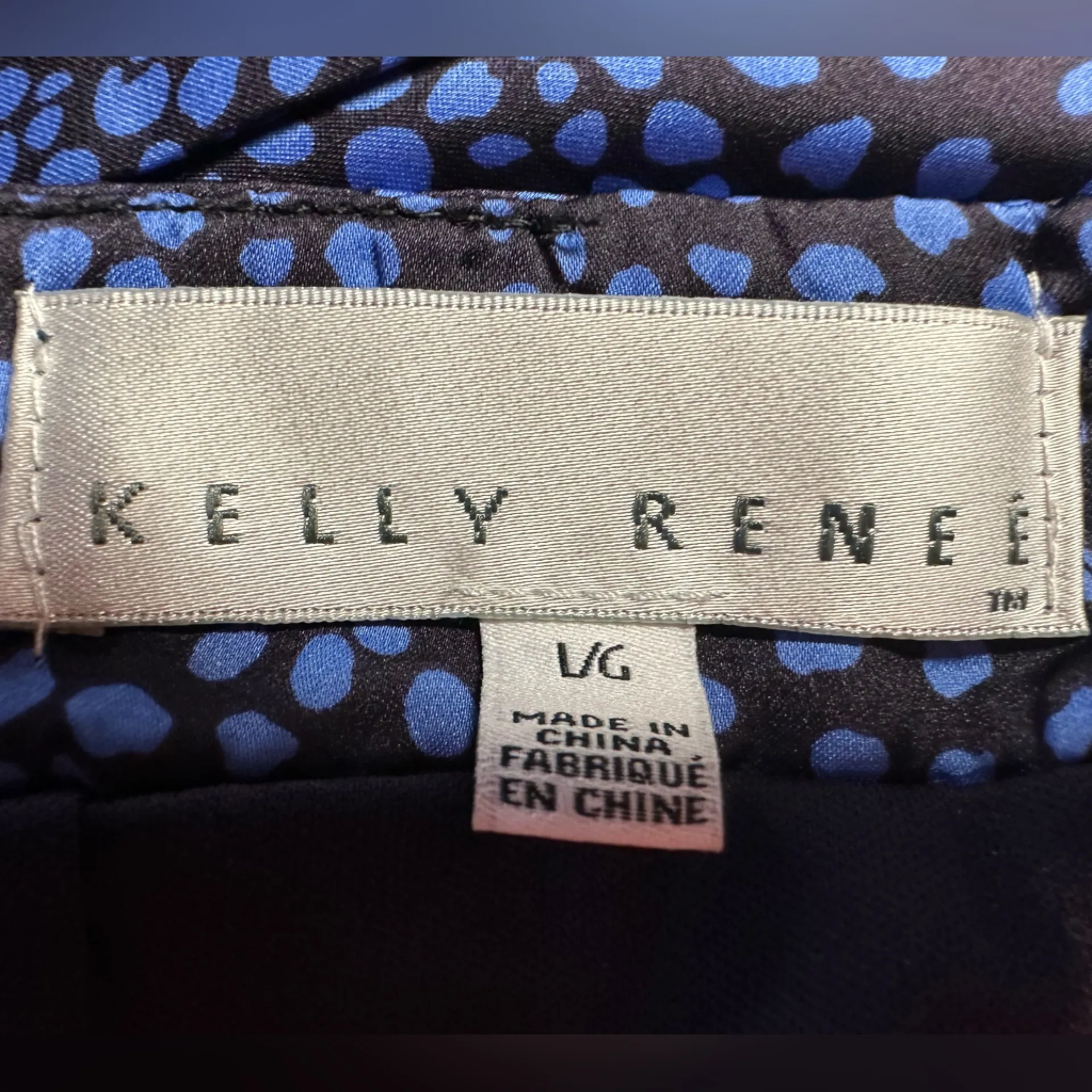 Kelly Renee Blue & Black Snake Skin Print Wrap Skirt‎ Size L Size L - Image 5