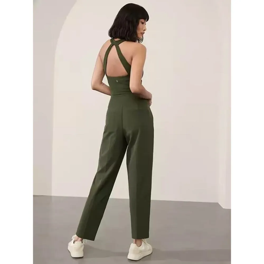 Athleta  | 16 | De Endless High Rise Pant Women's Olive Green #533636 Pull On - Image 2