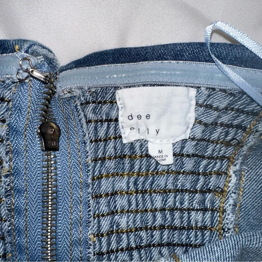 Strapless Jean Crop Top Size M - Image 2