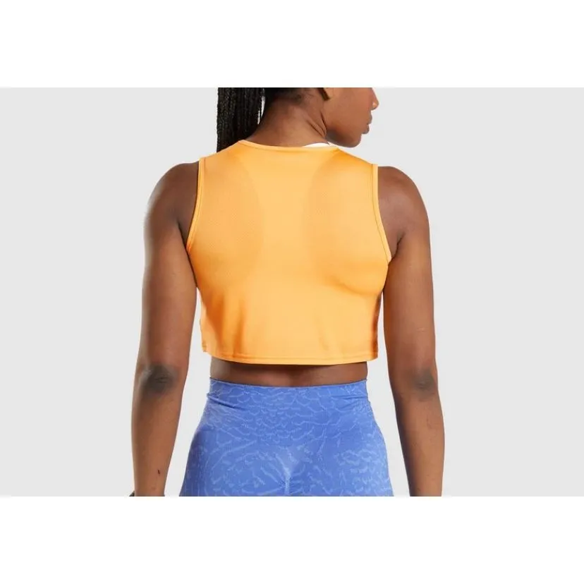 Gymshark Apricot Sleeveless Crop Tank Top Workout Gym Shirt Size XL - Image 2