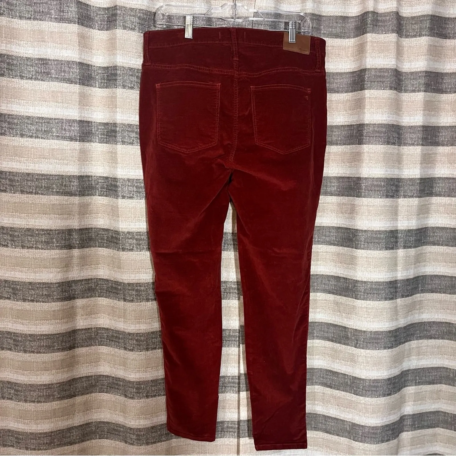 Madewell‎ Burnt Orange Corduroy 10” Inch High Rise Skinny Leg Pants Size 32 - Image 2