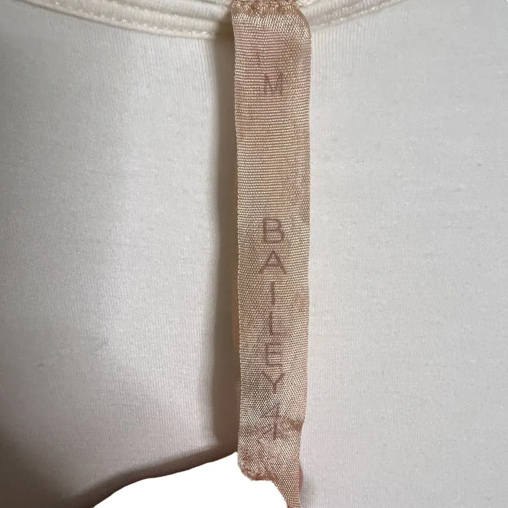 Bailey 44 Women’s Tank With Sheer Panel Detail Size Medium Cream/Ivory EUC - Image 5