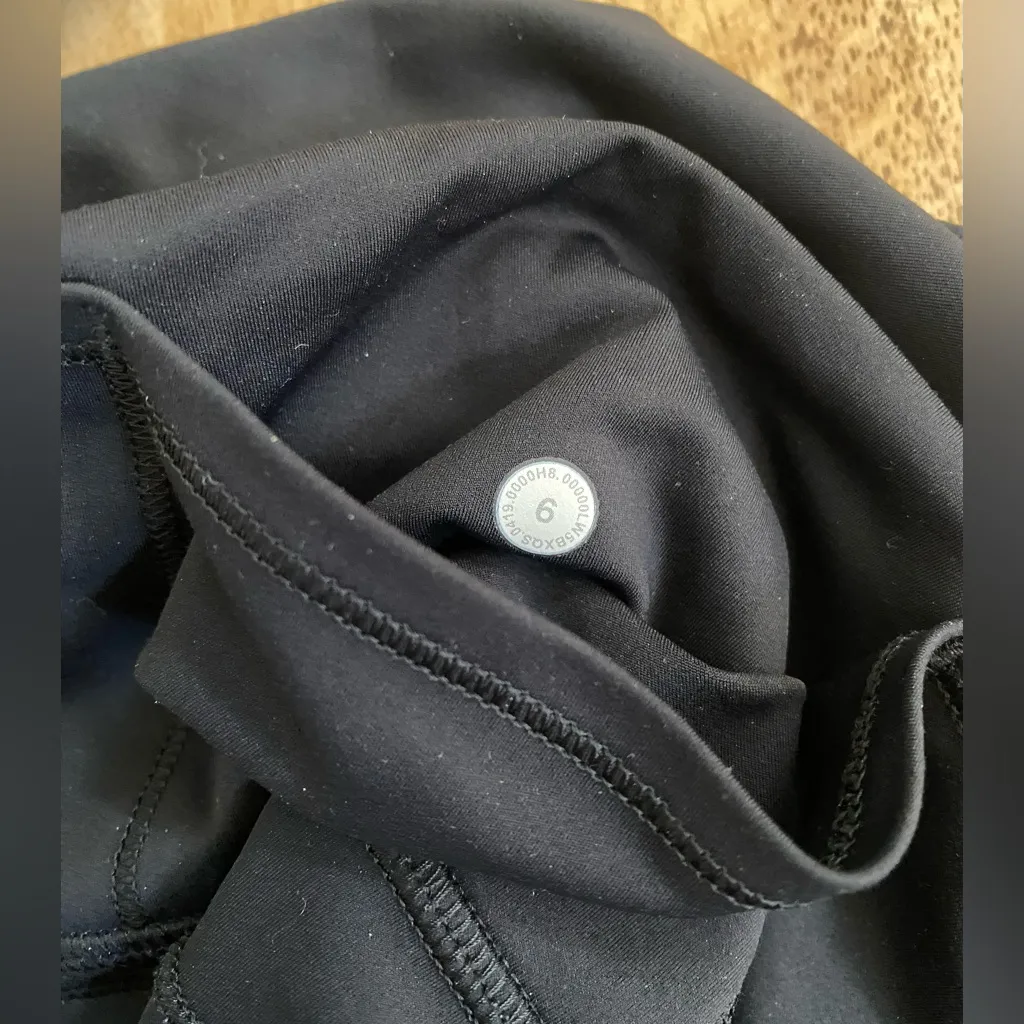 Lululemon Fast & Free 7/8‎ Tight II 25” Black Nulux Women’s 6 Athletic Leggings - Image 12