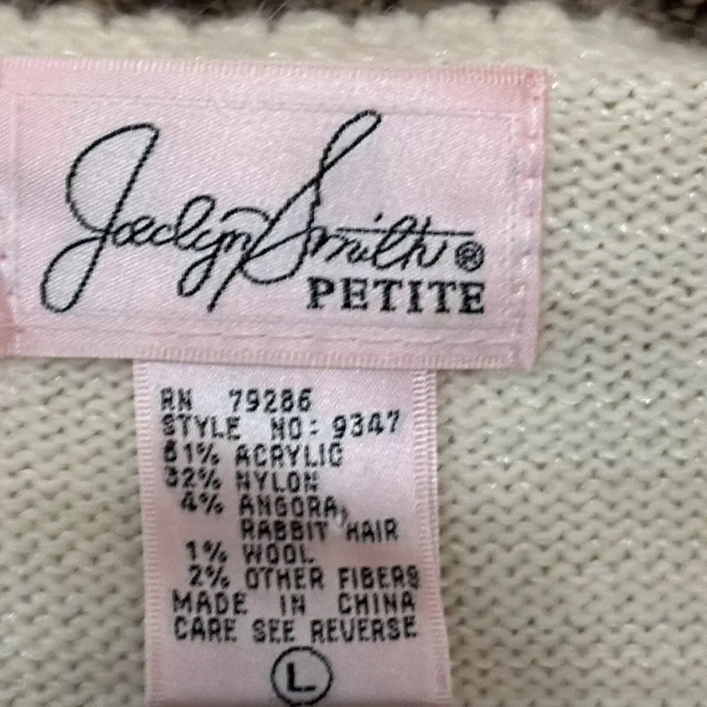 Jaclyn Smith Sweater Vintage 90’s Sparkle Glam Petite Lg Christmas Shoulder Pads - Image 5