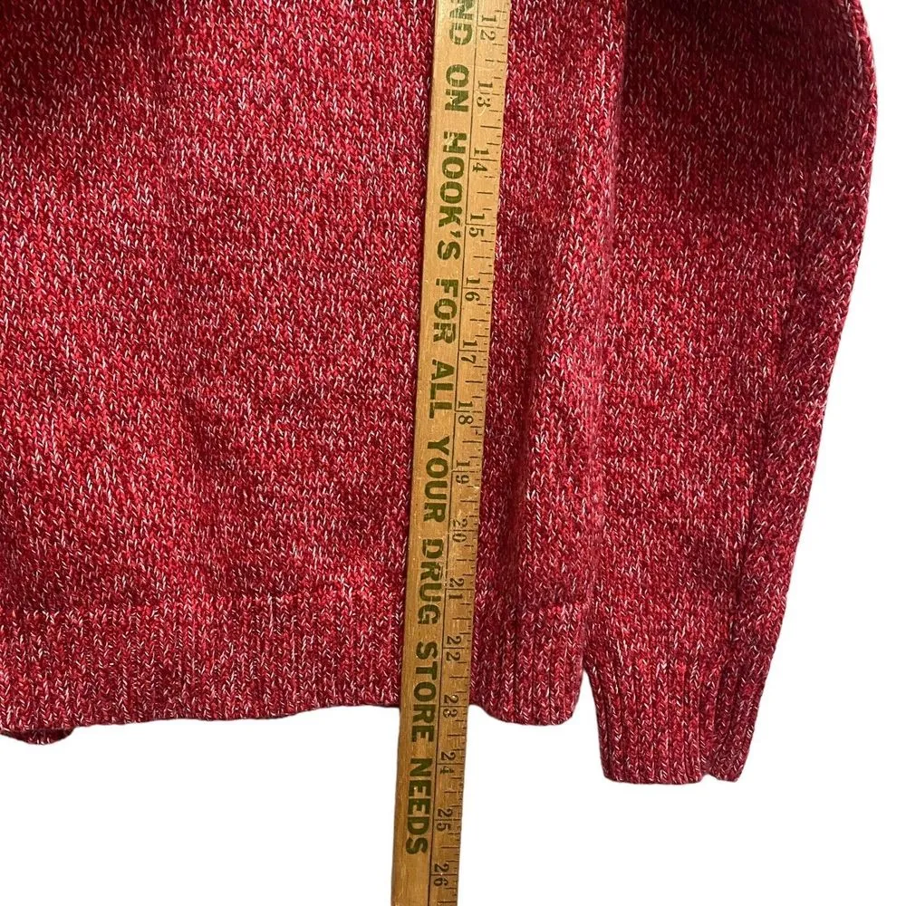 Lands End Sweater Drifter Cable Knit Womens Medium Petite Crewneck Pullover - Image 9