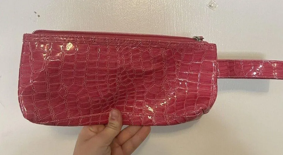 VINTAGE 90s Y2K Wallet Purse Handbag Pink Classic Mirror Small Bag Boutique - Image 2