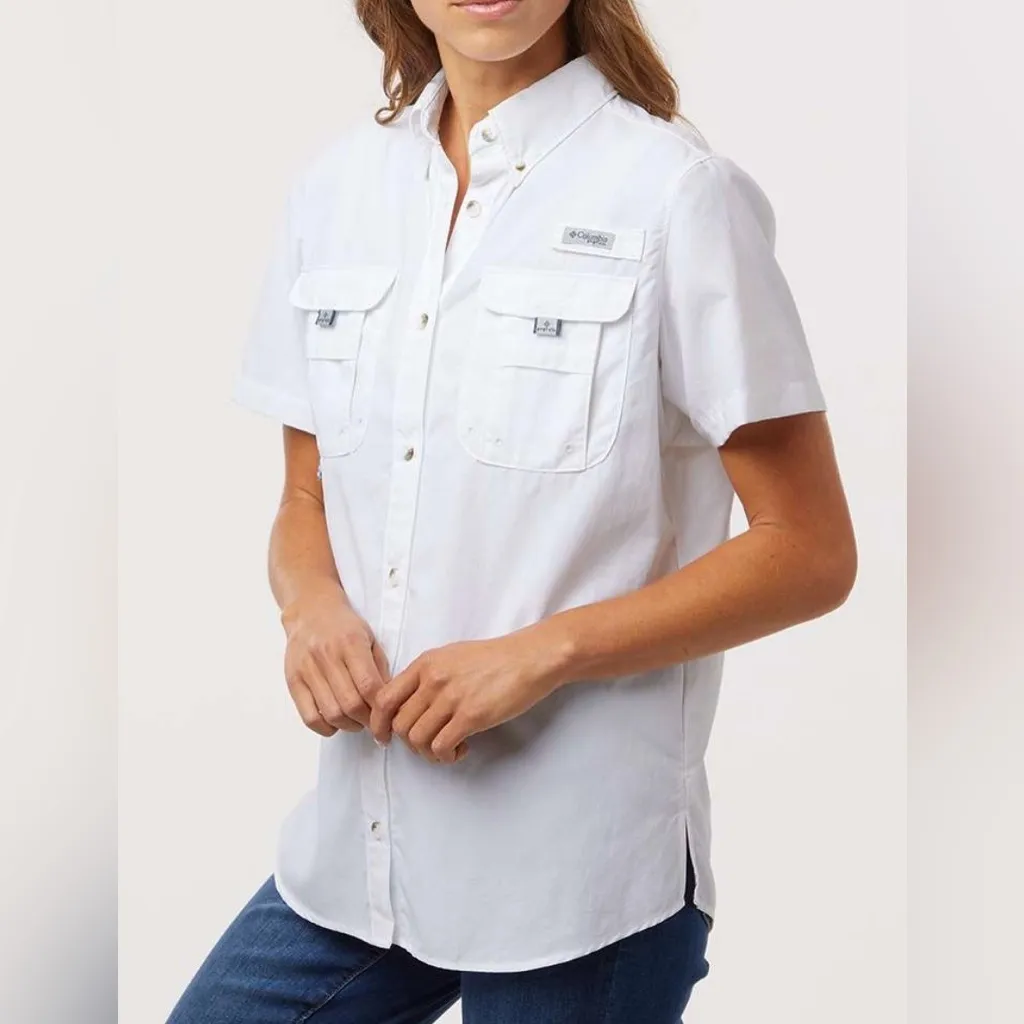 Columbia Women's PFG Bahama Short Sleeve White Shirt Size XL - Image 2