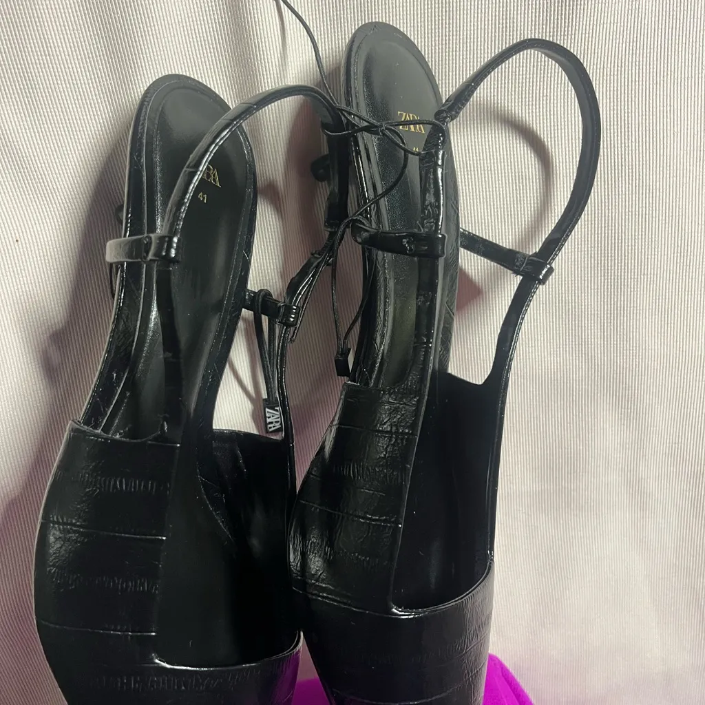 Zara Sleek Black Women's Heels - Image 8