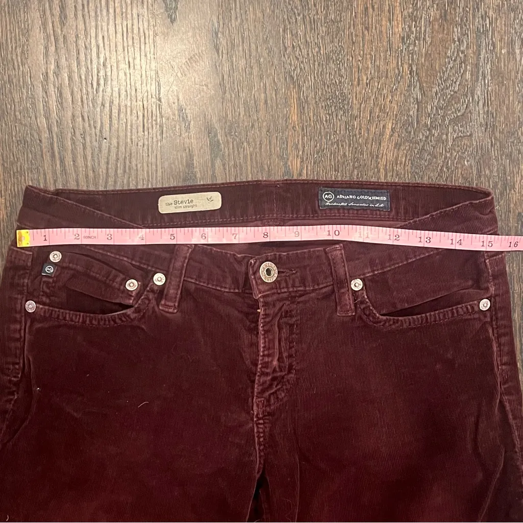 AG Adriano Goldschmied Burgundy Skinny Pants - Image 2