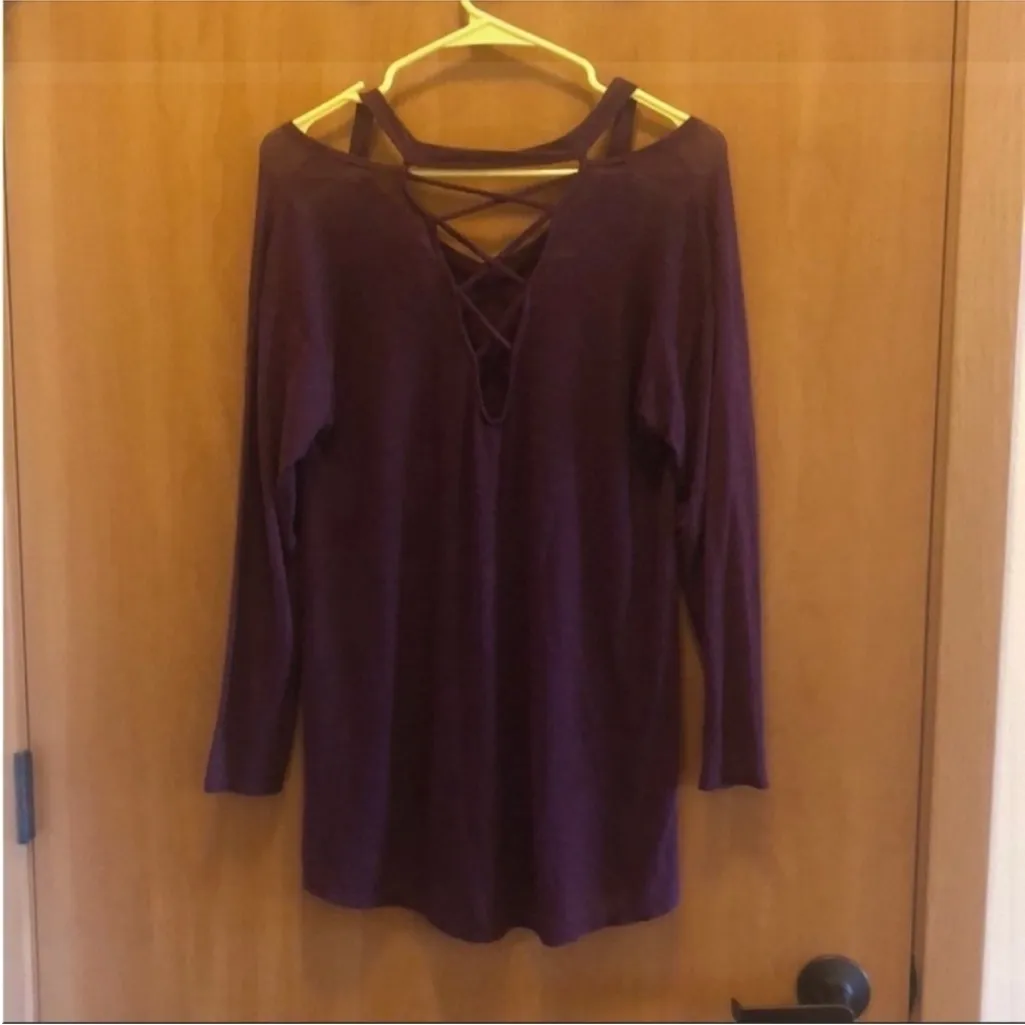 Nordstrom Size Small Open-Back Purple Bohemian Top - Image 7