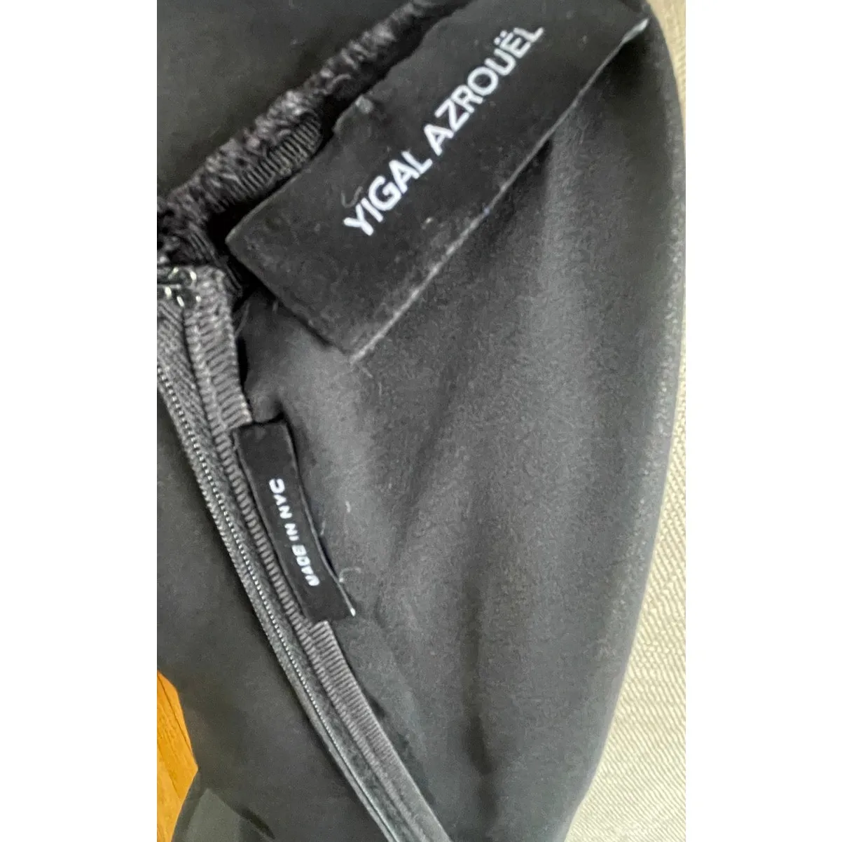 YIGAL AZROUEL Sheer Black Twist Front Sleeveless Midi Dress Size 3 - Image 10