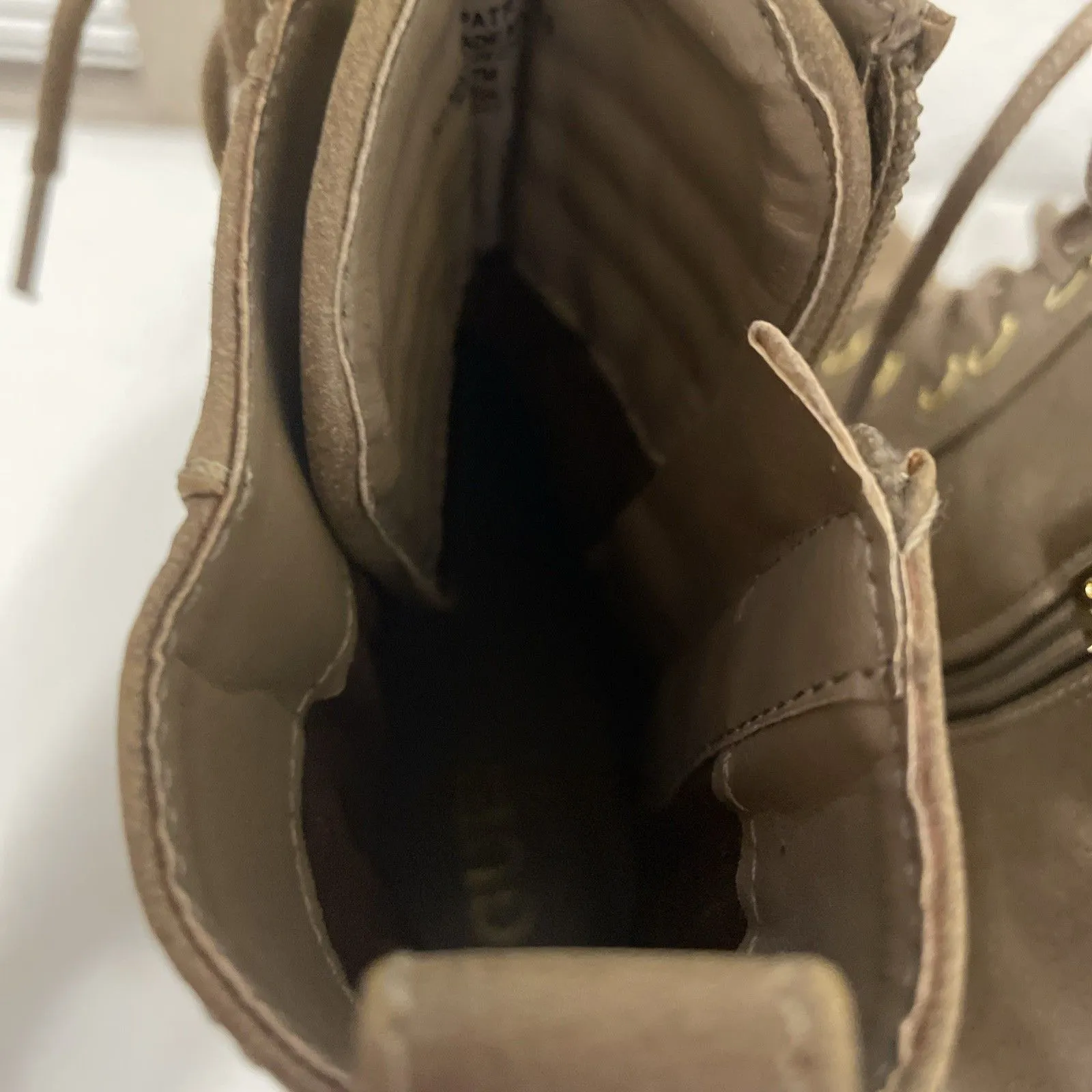 Guess Boots Size 7 Combat Buckled Block heel Light Brown - Image 10