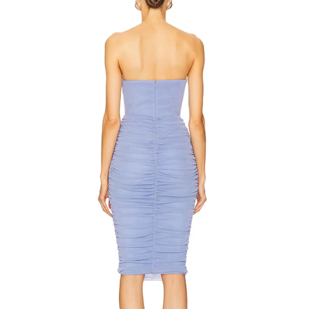 Michael Costello x REVOLVE India Midi Dress in Periwinkle XXS - Image 3
