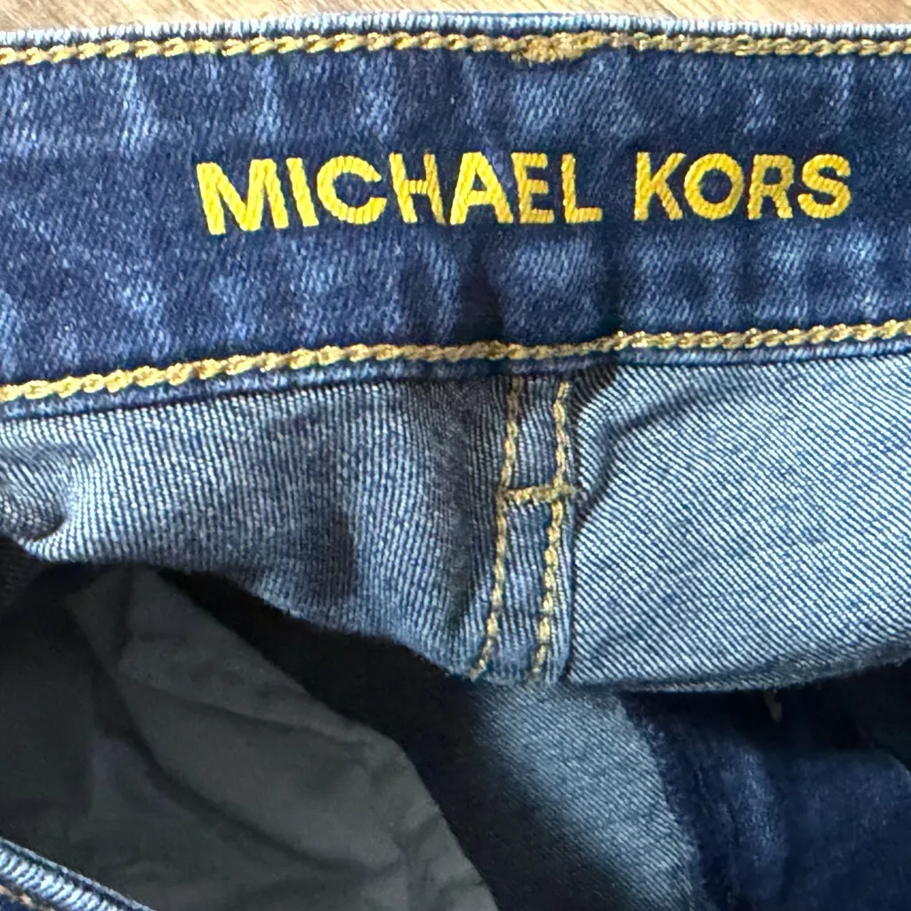 Michael Kors  Dark Wash Women's Straight Leg Jeans Size 4 inseam 30 - Image 5