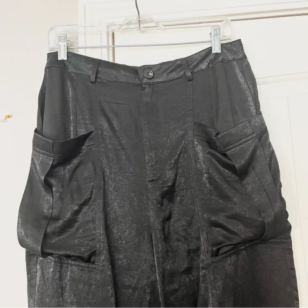 NWT Current Air Satin Utility Cargo Pants Black - Image 5