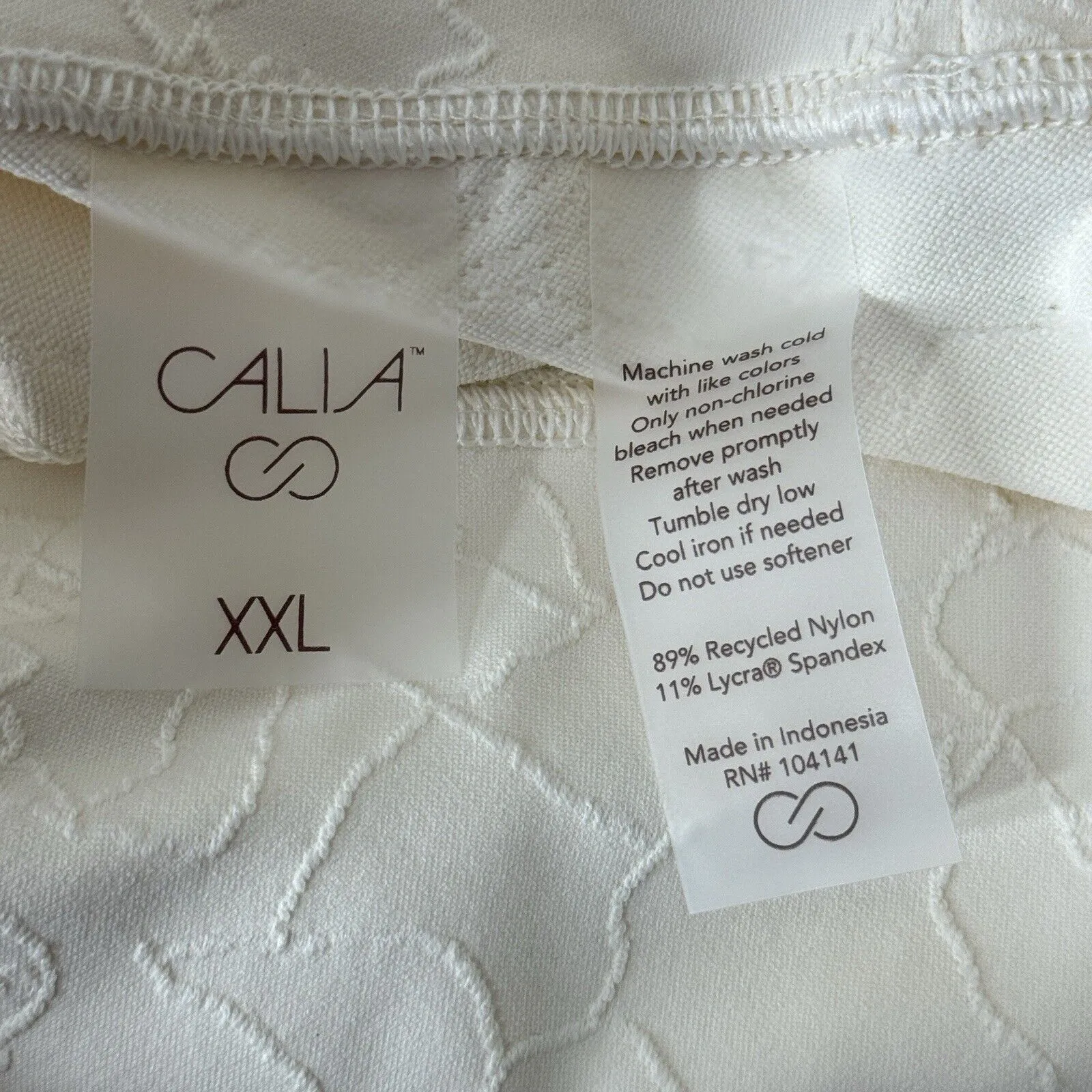 Calia Pants Womens XXL 2XL‎ Cream Textured Leggings Loungewear Casual Athleisure - Image 8