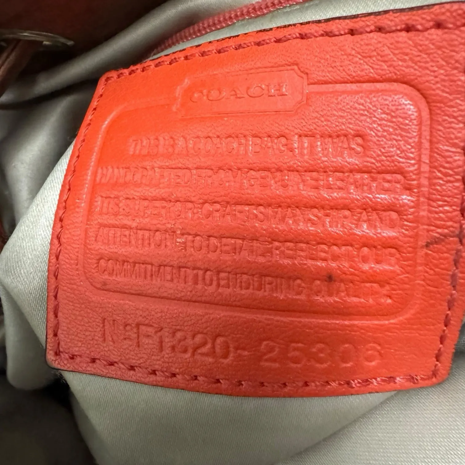 Coach Soft Legacy Brown Pebbled Leather Drawstring Shoulder Bag Tote 25306 - Image 9