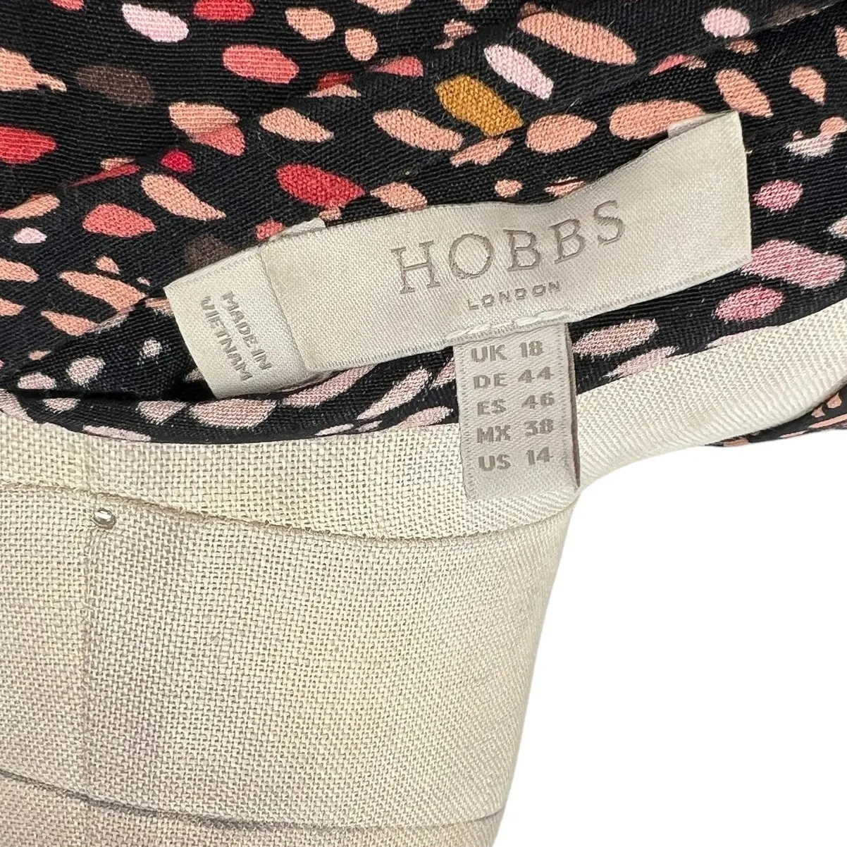 Hobbs London Rosalia Scatter Print Blouse Long Sleeve‎ Abstract Print Size US 14 Blue - Image 11