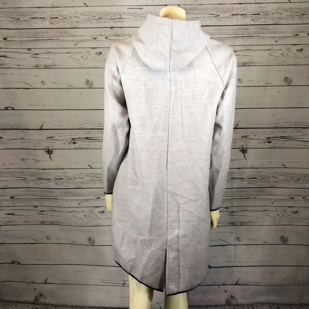 Millen charm Burgundy" free cut with a zipper with a hood gray size medium - Image 10