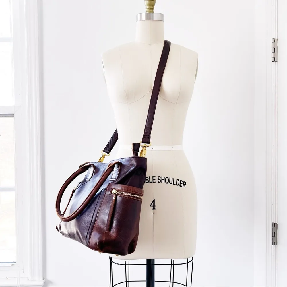 Osgoode Marley • Amelia Satchel purse crossbody bag Espresso brown leather - Image 14