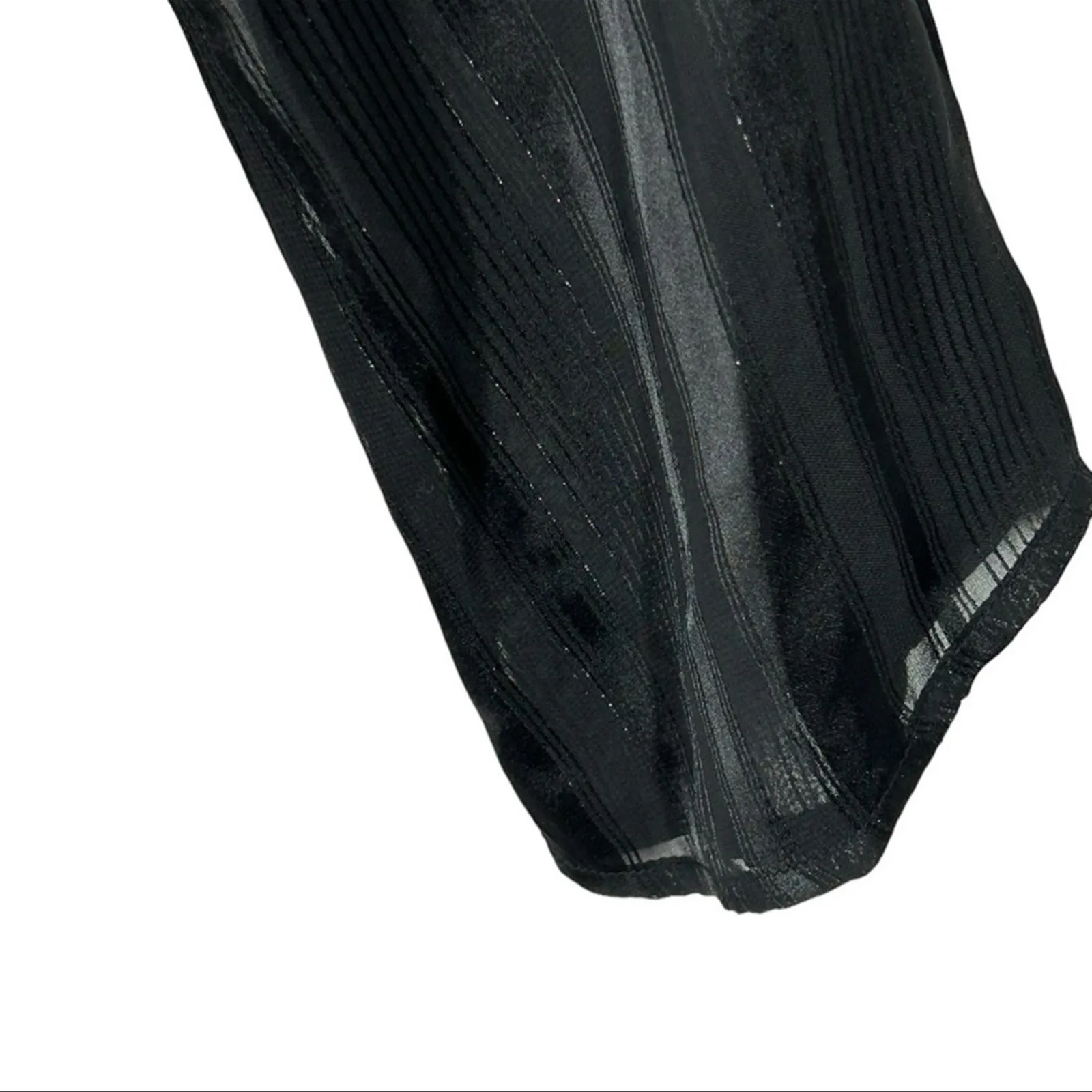 J.O.A. Black Metallic Shimmer Corset Blouse Long Sleeve XS NWT - Image 4