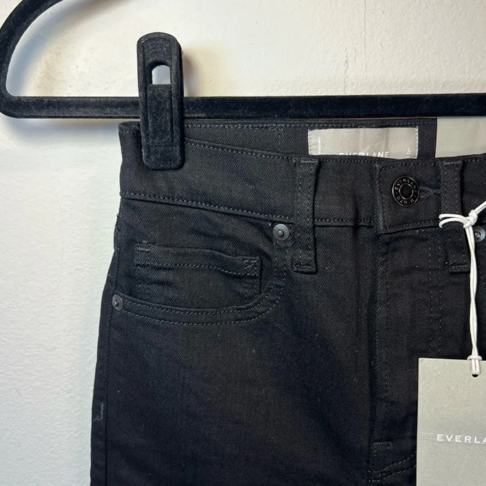 Everlane High Rise Skinny Jeans Black Denim Stretch Women's Size 23 Tall 23 x 31 - Image 4