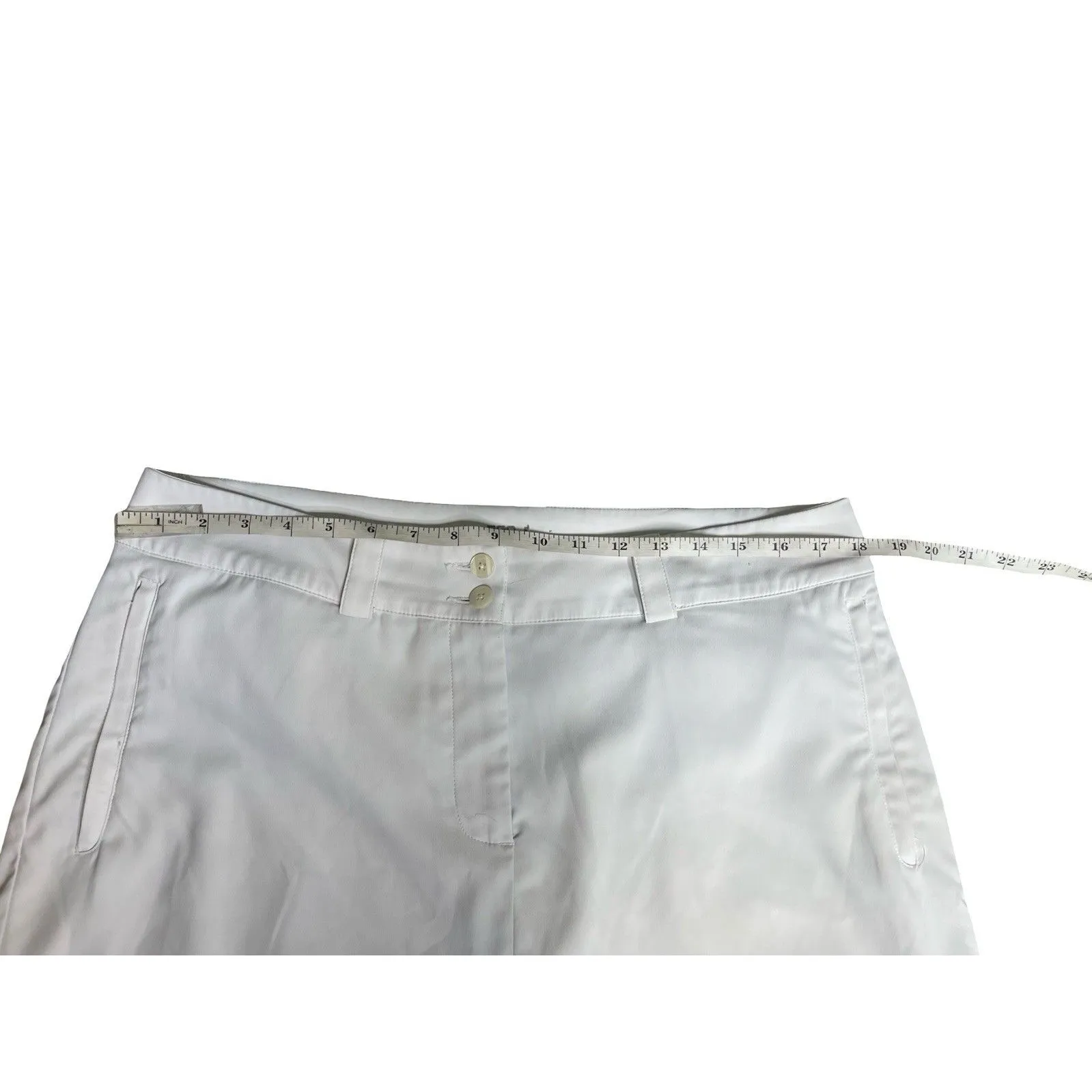 Nike Golf Dri Fit Mini Skort Womens 12 White Athletic Shorts Skirt Tennis - Image 4