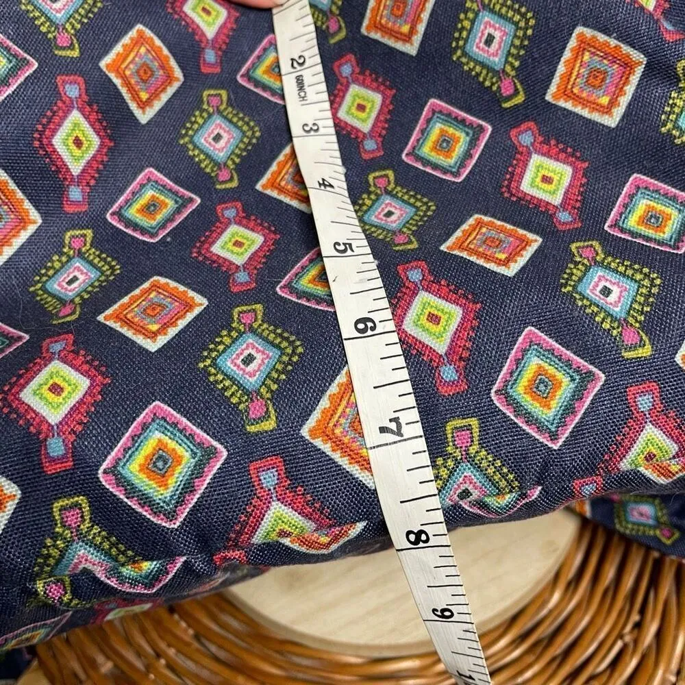 Vera Bradley Essential Large Backpack Resort Medallion Blue Diamond Patterned - Image 8