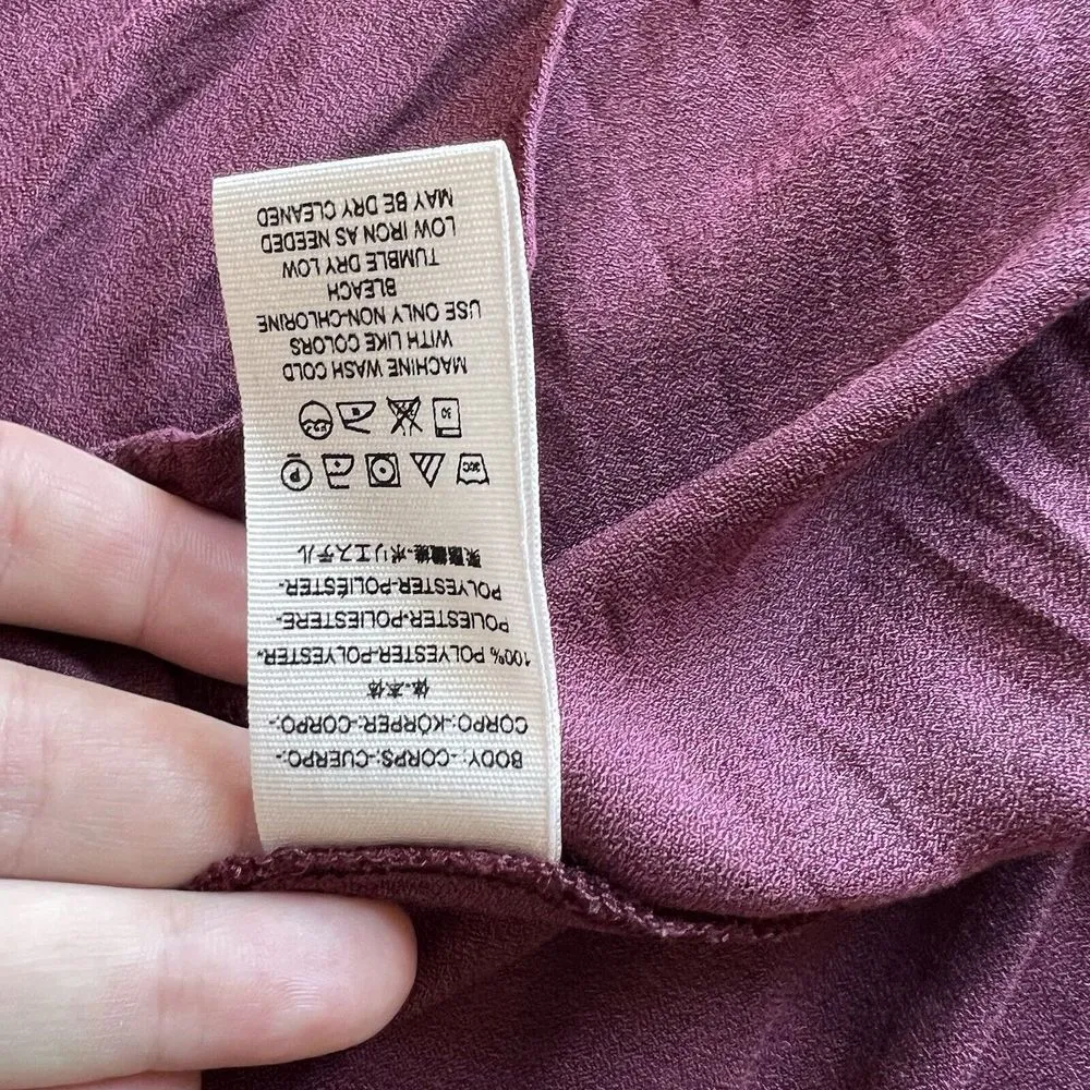 Free People A Few of My Favorite Things Boho Top‎ Gray Womens Flowy Tiered S - Image 10