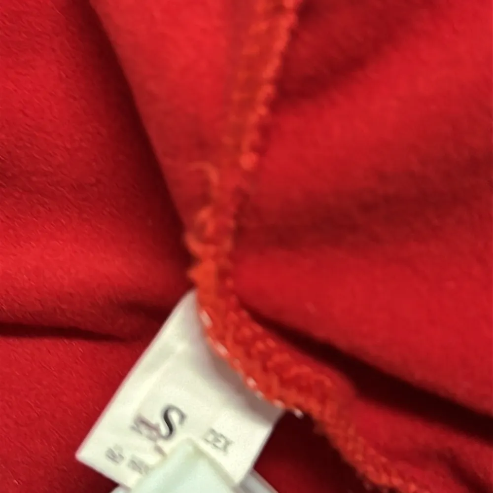 Red Ruched Bodycon Full Button Front Short Sleeve Mini Dress Womens Small - Image 9